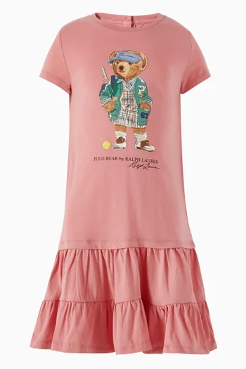 Bear Logo Ruffle Dress