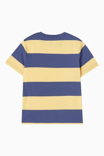 Logo Striped T-shirt in Cotton Jersey