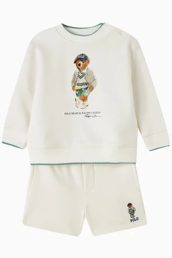 Polo Bear Sweatshirt in Cotton Fleece