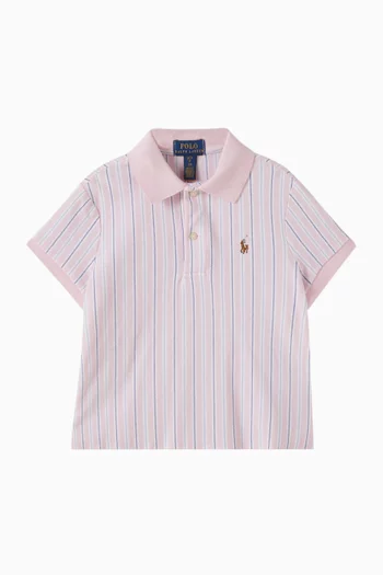 Logo Stripe Polo Shirt