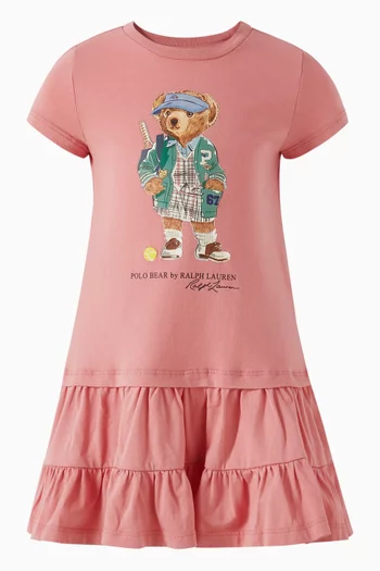 Bear Logo Ruffle Dress