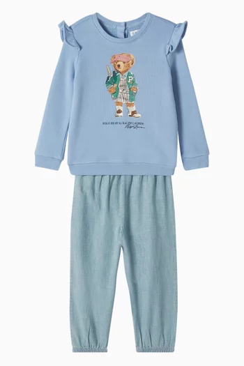 Bear Logo Sweatshirt in Cotton-blend