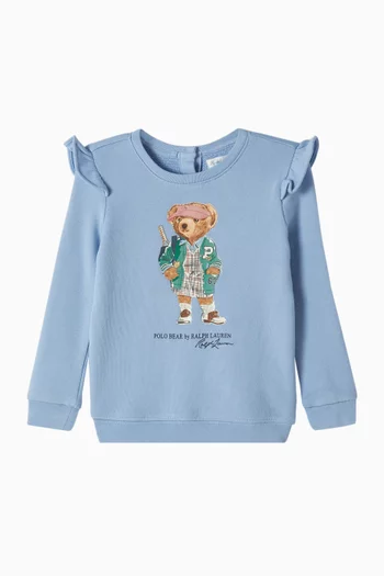 Bear Logo Sweatshirt in Cotton-blend