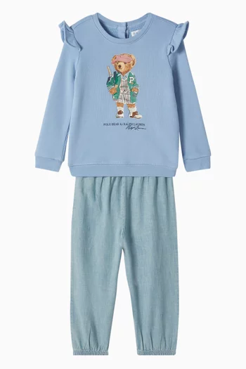 Pony Logo Sweatpants in Denim