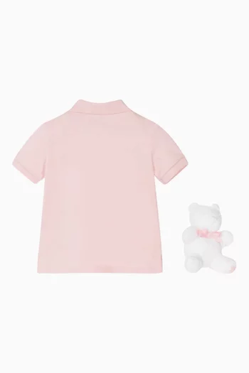 Logo Polo Shirtand Teddy Bear Toy Gift Set