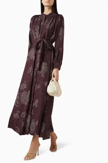 Ritz Printed Maxi Dress in Rayon Viscose