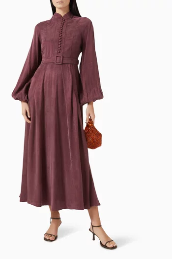 Gloria Belted Midi Dress