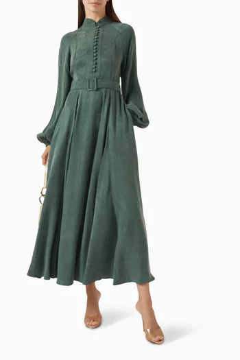 Gloria Belted Midi Dress
