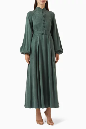 Gloria Belted Midi Dress