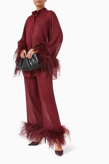 Lumiere Plumage Shirt in Stretch Lurex