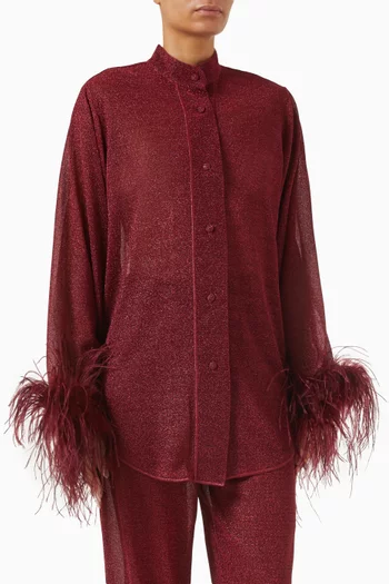 Lumiere Plumage Shirt in Stretch Lurex