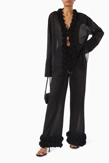 Lumiere Rose Blouse in Stretch Lurex