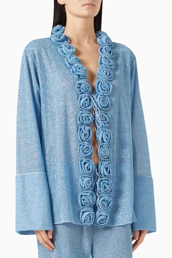Lumiere Rose Blouse in Stretch Lurex