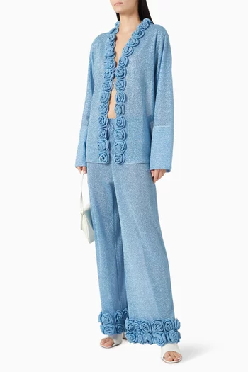 Lumiere Rose Pants in Stretch Lurex
