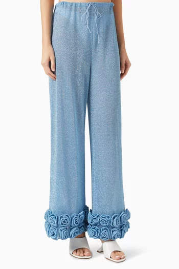 Lumiere Rose Pants in Stretch Lurex