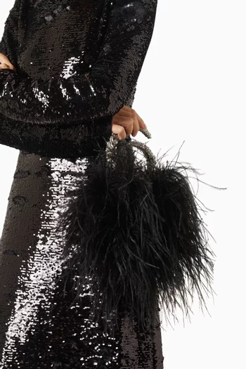 Karma Feather Clutch