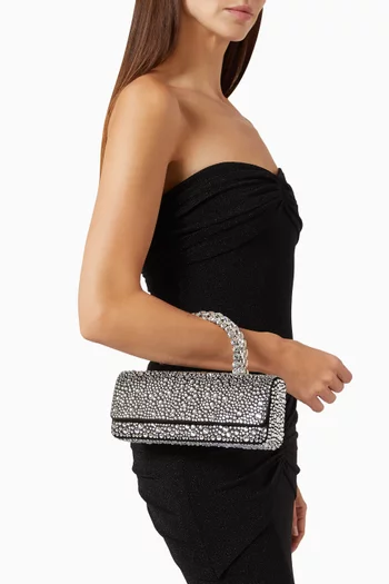 Malika Crystal Top-handle Clutch
