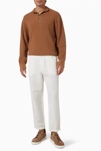 Half-zip Sweater in Merino Wool-blend