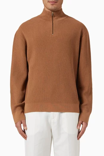 Half-zip Sweater in Merino Wool-blend