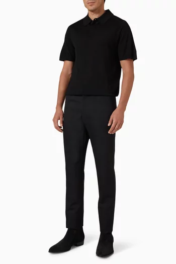 Knitted Polo Shirt in Merino Wool