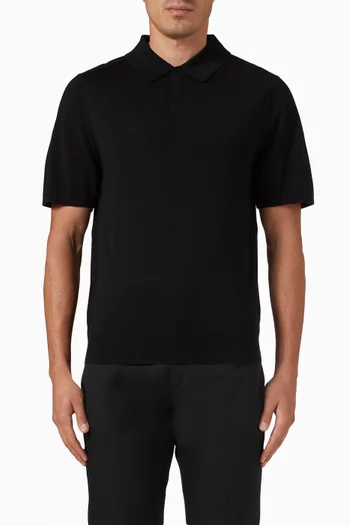 Knitted Polo Shirt in Merino Wool