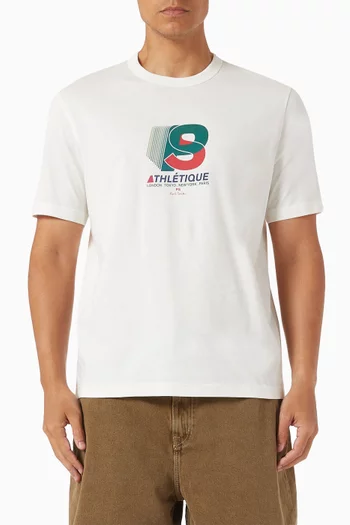 تي شيرت بطبعة Athlétique قطن