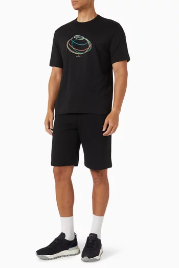 تي شيرت بطبعة قطن