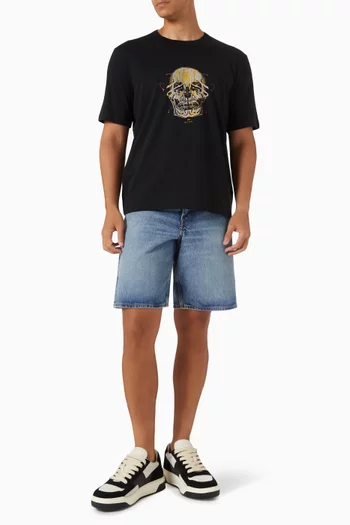 Painted Skull T-shirt in Cotton