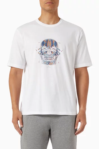 Painted Skull T-shirt in Cotton