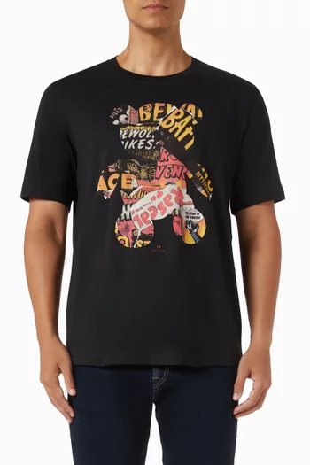 Bear Collage T-shirt in Cotton