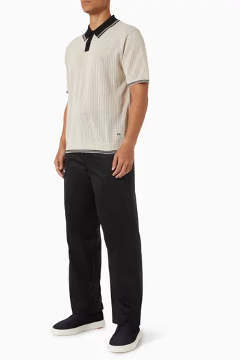 Knitted Polo Shirt in Organic Cotton