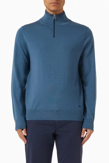 Half-zip Sweater in Merino Wool