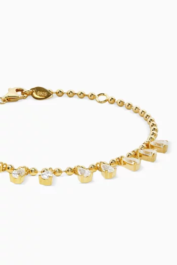 Mirror Pear Drop Bracelet in 18kt Gold-plated Sterling Silver