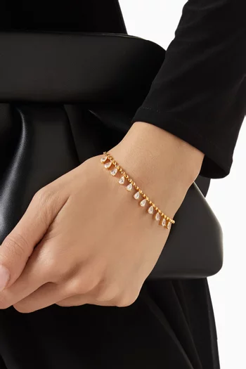 Mirror Pear Drop Bracelet in 18kt Gold-plated Sterling Silver