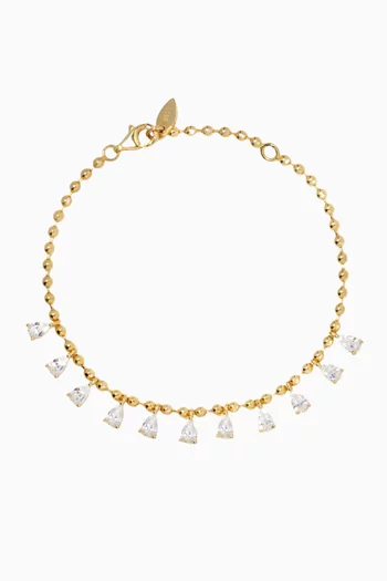 Mirror Pear Drop Bracelet in 18kt Gold-plated Sterling Silver