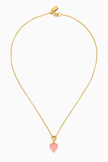 Forever Yours Charm Necklace in 18kt Gold-plated Brass