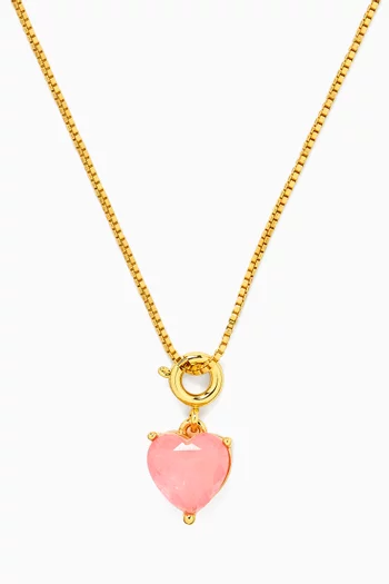 Forever Yours Charm Necklace in 18kt Gold-plated Brass