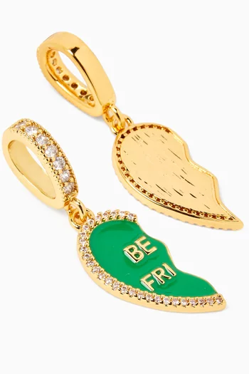 Best Friends Pendant in 18kt Gold-plated Brass