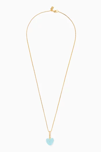 Jelly Heart Pendant in 18kt Gold-plated Brass