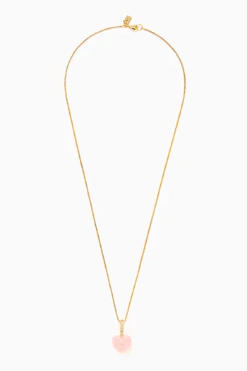 Jelly Heart Pendant in 18kt Gold-plated Brass