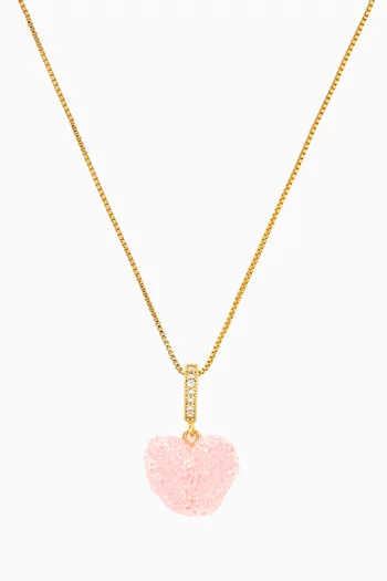 Jelly Heart Pendant in 18kt Gold-plated Brass