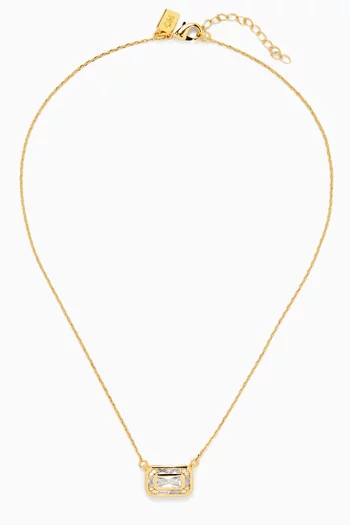 Baguette Frame Necklace in 18kt Gold-plated Brass