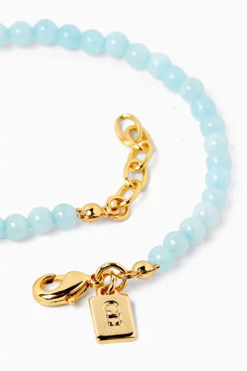 Aquamarine Bracelet in 18kt Gold-plated Brass