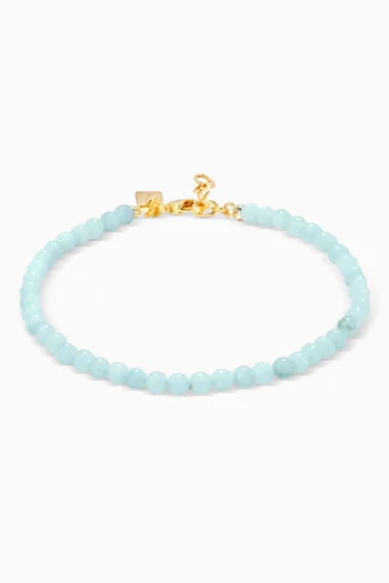 Aquamarine Bracelet in 18kt Gold-plated Brass