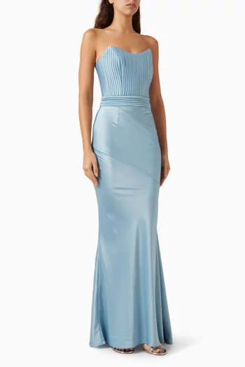 Germaine Strapless Gown in Satin