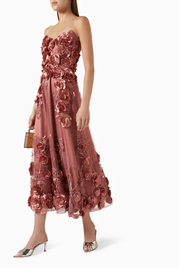Aonia Floral-applique Dress