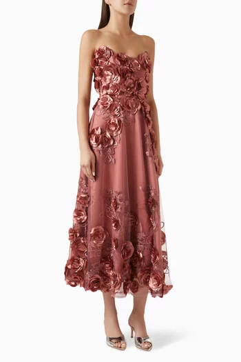 Aonia Floral-applique Dress