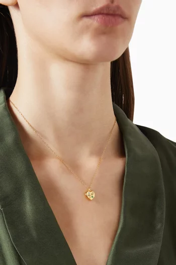 Self Love Club Pendant Necklace in Gold-tone Brass