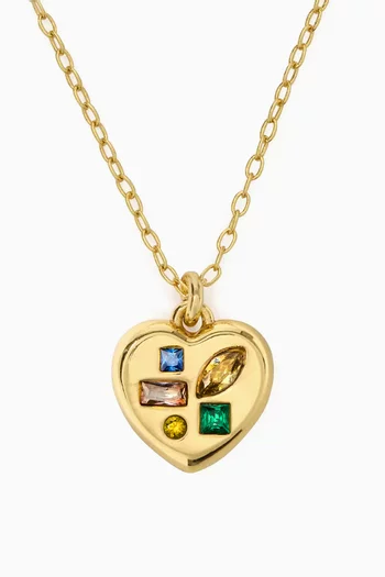 Self Love Club Pendant Necklace in Gold-tone Brass