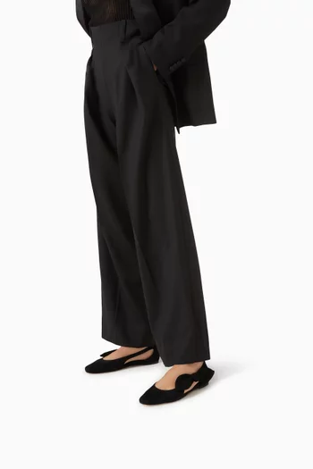 حذاء باني بكعب مسطح شمواه